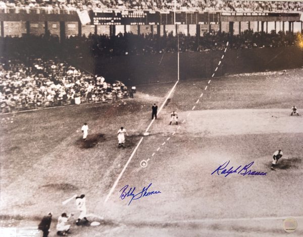 AUTOGRAPHED  BOBBY THOMSON and RALPH BRANCA NEW YORK GIANTS and BROOKLYN DODGERS 16x20 photo