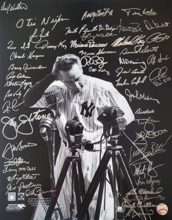 LOU GEHRIG SPEECH 16x20 Photo 48 Signatures including Boone, Key, Wetteland etc.