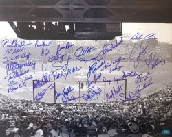 AUTOGRAPHED Fenway Park 16x20 Photo with 34 Red Sox Signatures