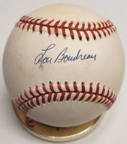 Autographed LOU BOUDREAU Offical American League Baseball