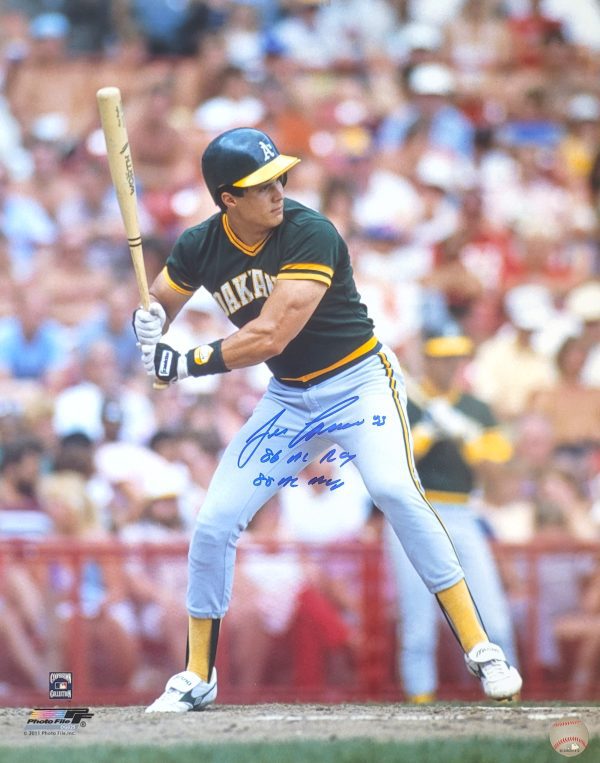 AUTOGRAPHED JOSE CANSECO "86 AL ROY, 88 AL MVP" 16X20 Oakland A's Photo