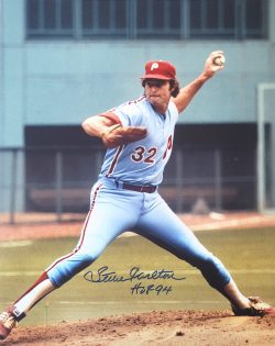 Autographed STEVE CARLTON "HOF 94" 16x20 Philadelphia Phillies photo
