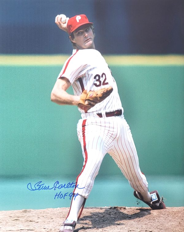 Autographed STEVE CARLTON "HOF 94" 16x20 Philadelphia Phillies photo