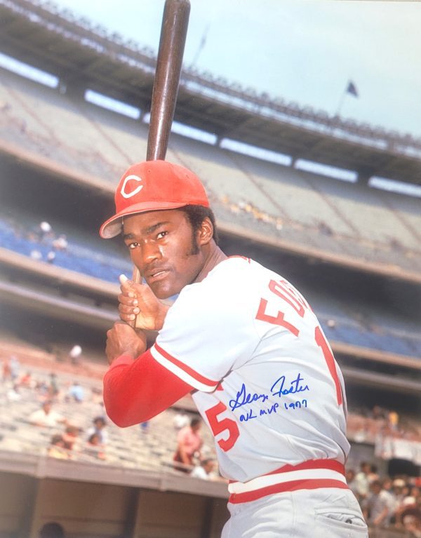 AUTOGRAPHED GEORGE FOSTER "NL MVP 1977" 16x20 Cincinnati Reds Photo
