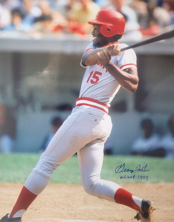 AUTOGRAPHED GEORGE FOSTER "NL MVP 1977" 16x20 Cincinnati Reds Photo