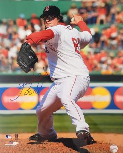 AUTOGRAPHED ERIC GAGNE "WS 07" 16X20 Boston Red Sox photo