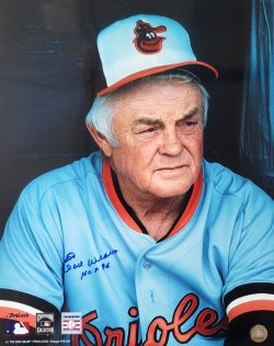 AUTOGRAPHED 16x20 EARL WEAVER Baltimore Orioles Photo