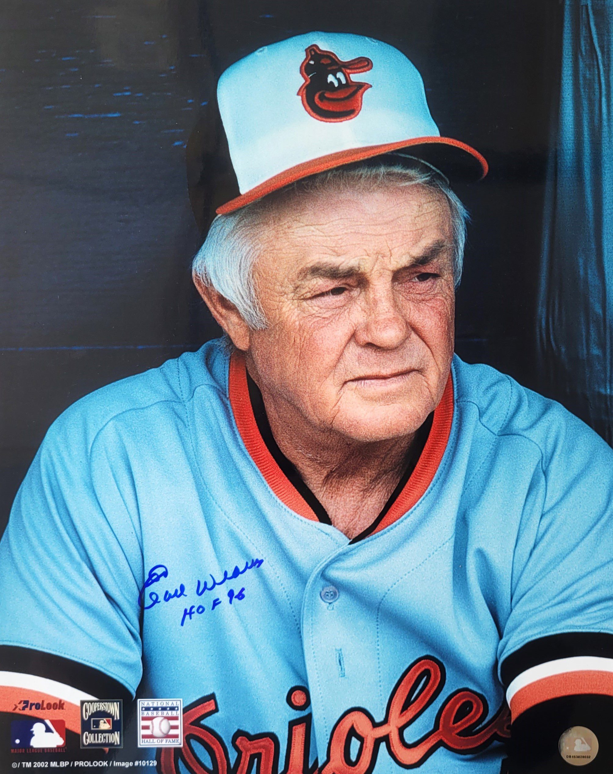 AUTOGRAPHED 16x20 EARL WEAVER Baltimore Orioles Photo Main Line