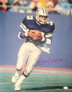 Autographed TONY DORSETT Dallas Cowboys 16x20 Photo JSA