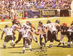 AUTOGRAPHED JOE FLACCO "SB XLVII MVP" 16x20 Baltimore Ravens Photo JSA