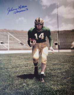 Autographed JOHNNY LATTNER NOTRE DAME UNIVERSITY 16x20 photo