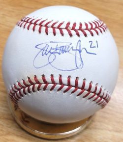 Autographed SEAN BURROUGHS Official Major League Baseball