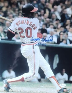 Autographed FRANK ROBINSON 11x14 Baltimore Orioles photo JSA
