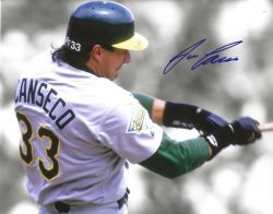 AUTOGRAPHED JOSE CANSECO 8X10 Oakland A's Photo