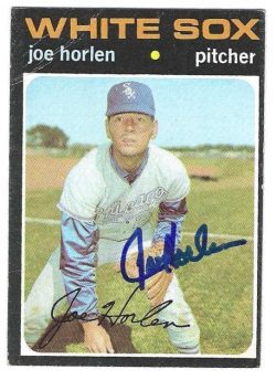Autographed JOE HORLEN Chicago White Sox 1971 Topps Card