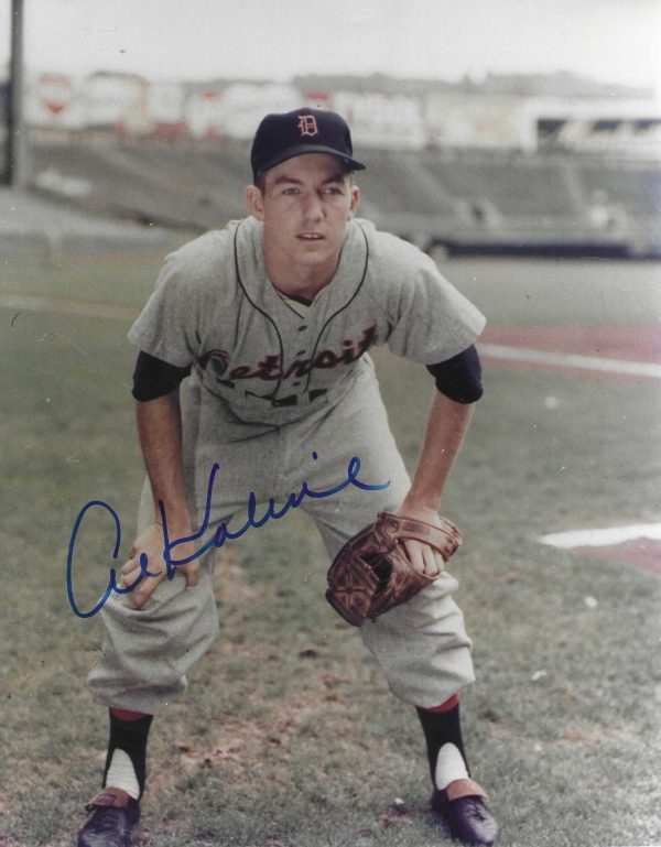 Autographed HOF'R AL KALINE 8x10 Detroit Tigers Photo