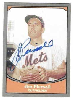 Autographed  JIMMY PIERSALL New York Mets 1990 Pacific Legends Card
