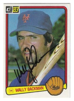 Autographed WALLY BACKMAN New York Mets 1983 Donruss Baseball Card