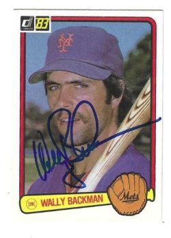 Autographed WALLY BACKMAN New York Mets 1983 Donruss Baseball Card