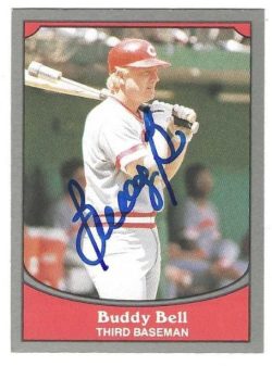 Autographed BUDDY BELL Cincinnati Reds 1990 Pacific Legends Card