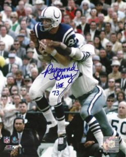 Autographed RAYMOND BERRY "HOF 73" 8X10 Baltimore Colts photo