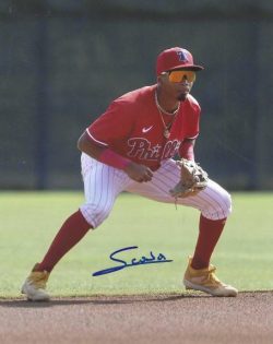 Autographed STARLYN CABA 8X10 Philadelphia Phillies Photo