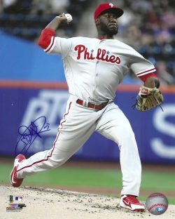 AUTOGRAPHED ENYEL DE LOS SANTOS 8X10 Philadelphia Phillies Photo