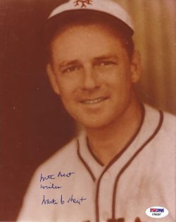 Autographed WAITE HOYT 8x10 New York Giants Photo PSA/DNA
