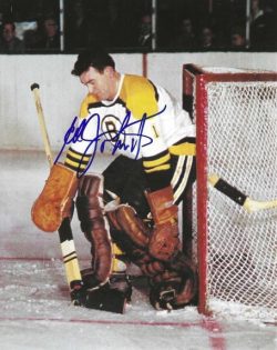 Autographed ED JOHNSTON 8X10 Boston Bruins Photo