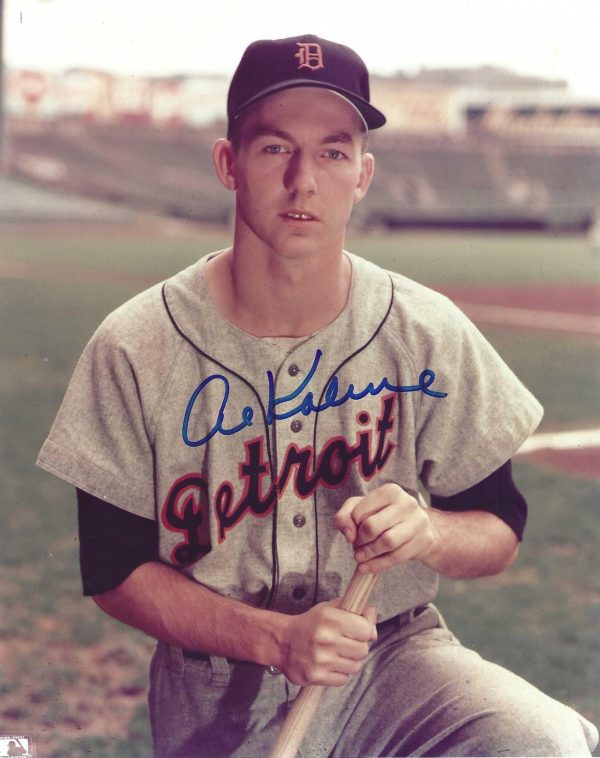 Autographed HOF'R AL KALINE 8x10 Detroit Tigers Photo