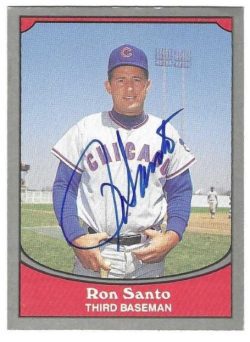Autographed RON SANTO Chicago Cubs 1990 Pacific Legends Card