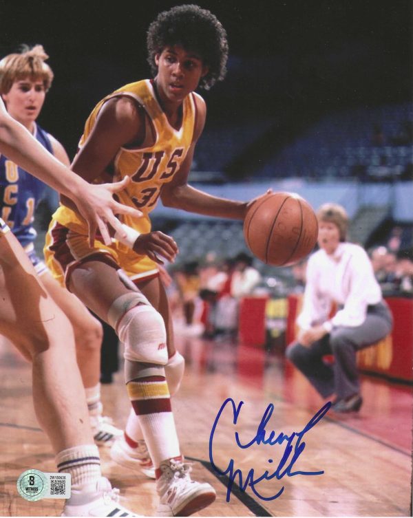 Autographed CHERYL MILLER 8x10 USC Trojans Photo Beckett Witnessed
