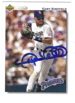 Autographed GARY SHEFFIELD San Diego Padres 1992 Upper Deck Card