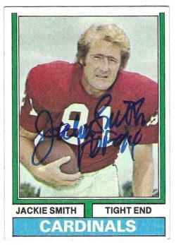 Autographed JACKIE SMITH St. Louis Cardinals 1974 Topps Card