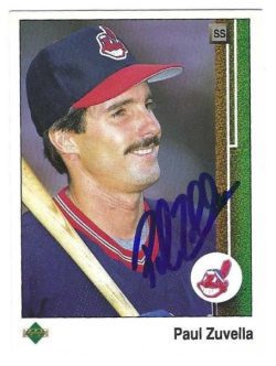 Autographed PAUL ZUVELLA Cleveland Indians 1989 Upper Deck Card