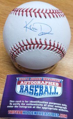Autographed KHRIS DAVIS Official Major League Baseball Tristar