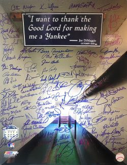 DIMAGGIO QUOTE 16x20 Photo 81 Yankees Signatures including Bouton, T. John, Wetteland etc.