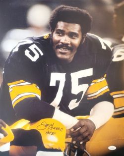 Autographed Joe Greene "HOF 87" Pittsburgh Steelers 16x20 Photo with JSA COA