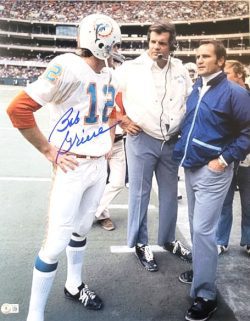 Autographed BOB GRIESE 16X20 Miami Dolphins photo Beckett Witness