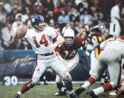 Autographed Y. A. Tittle "HOF 71" New York Giants 16x20  Photo JSA