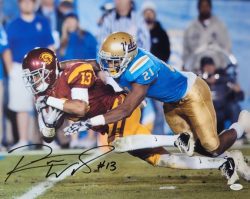 AUTOGRAPHED ROBERT WOODS 16x20 USC Trojans Photo JSA