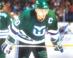 Autographed Ron Francis "HOF 07" 16x20 Hartford Whalers Photo with JSA COA