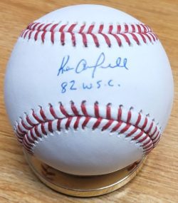 Autographed Ken Oberkfell "82 WSC" Rawlings Official Major League Baseball