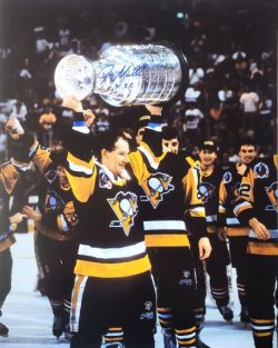 Autographed  Joey Mullen "SC 91" Pittsburgh Penguins 16x20 Photo