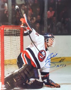 Autographed 16 X20 Billy Smith "HOF 93" New York Islanders Photo with COA