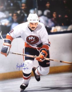 Autographed BRYAN TROTTIER "HOF 97" 16x20 New York Islanders Photo