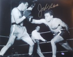 Autographed JAKE LAMOTTA 16X20 Boxing photo