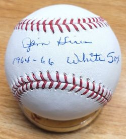 Autographed JIM HICKS "1964-66 White Sox" Official Major League Baseball