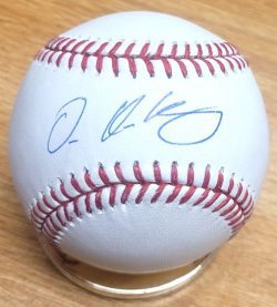Autographed ORION KERKERING Rawlings Official Major League Baseball
