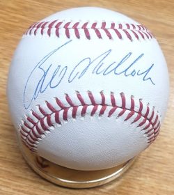Autographed BILL MADLOCK Official Major League Baseball